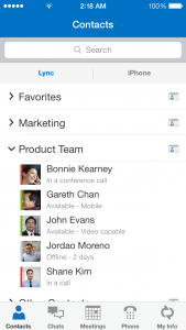 Lync 2013 för iPhone