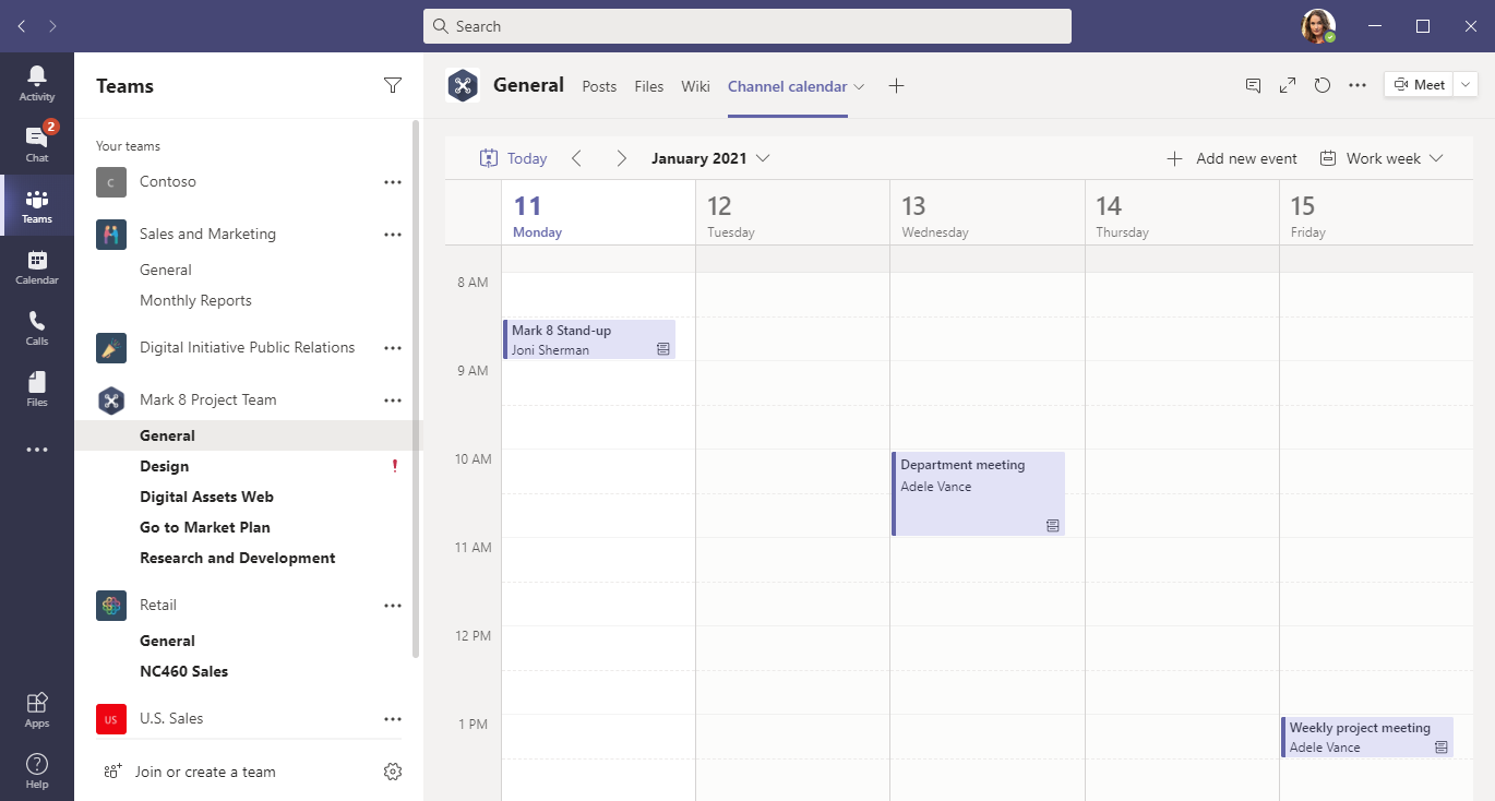 Channel calendar in Teams Lync.se