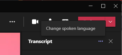 Additional languages for captions and transcription